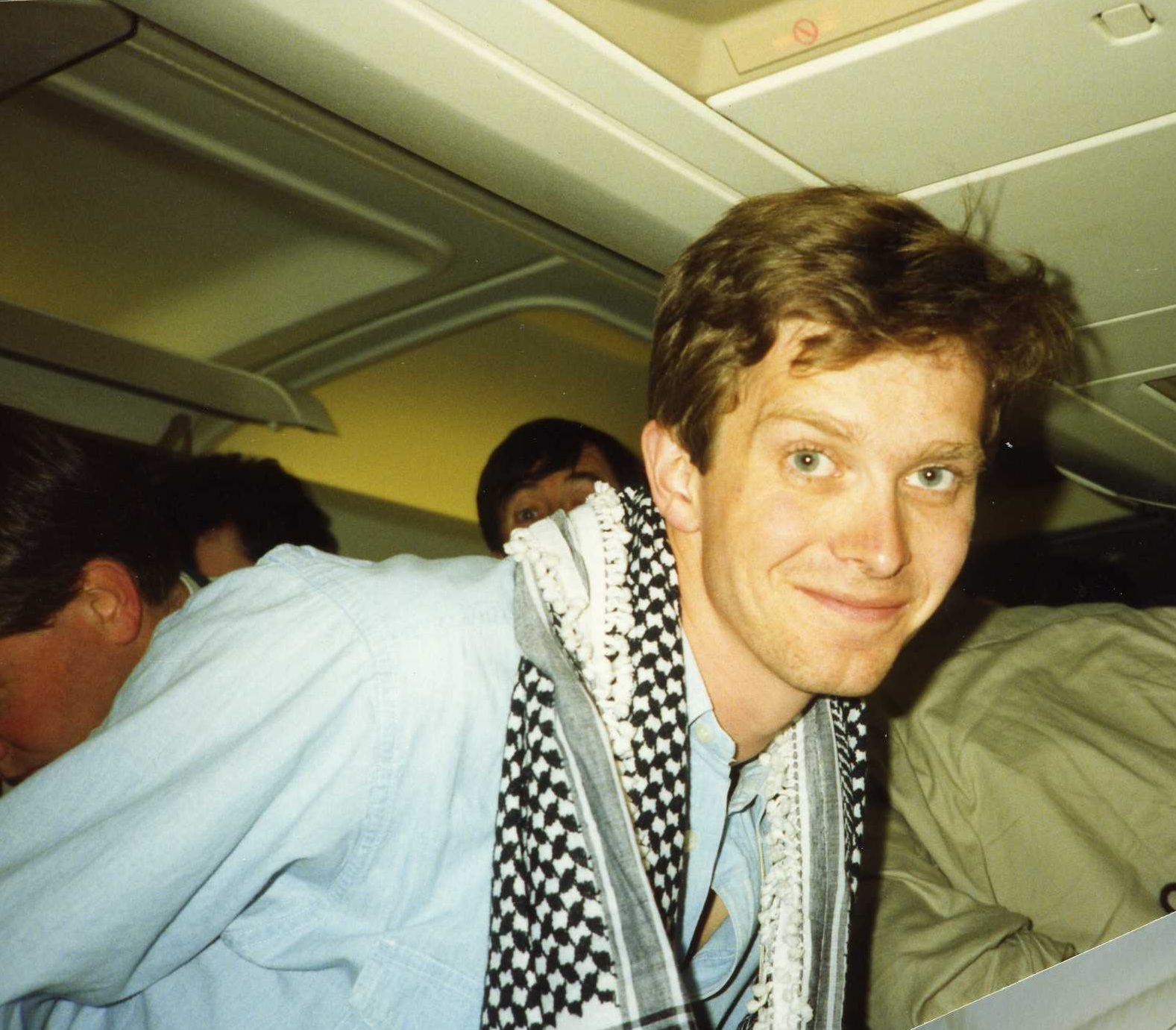 John Schofield on a plane