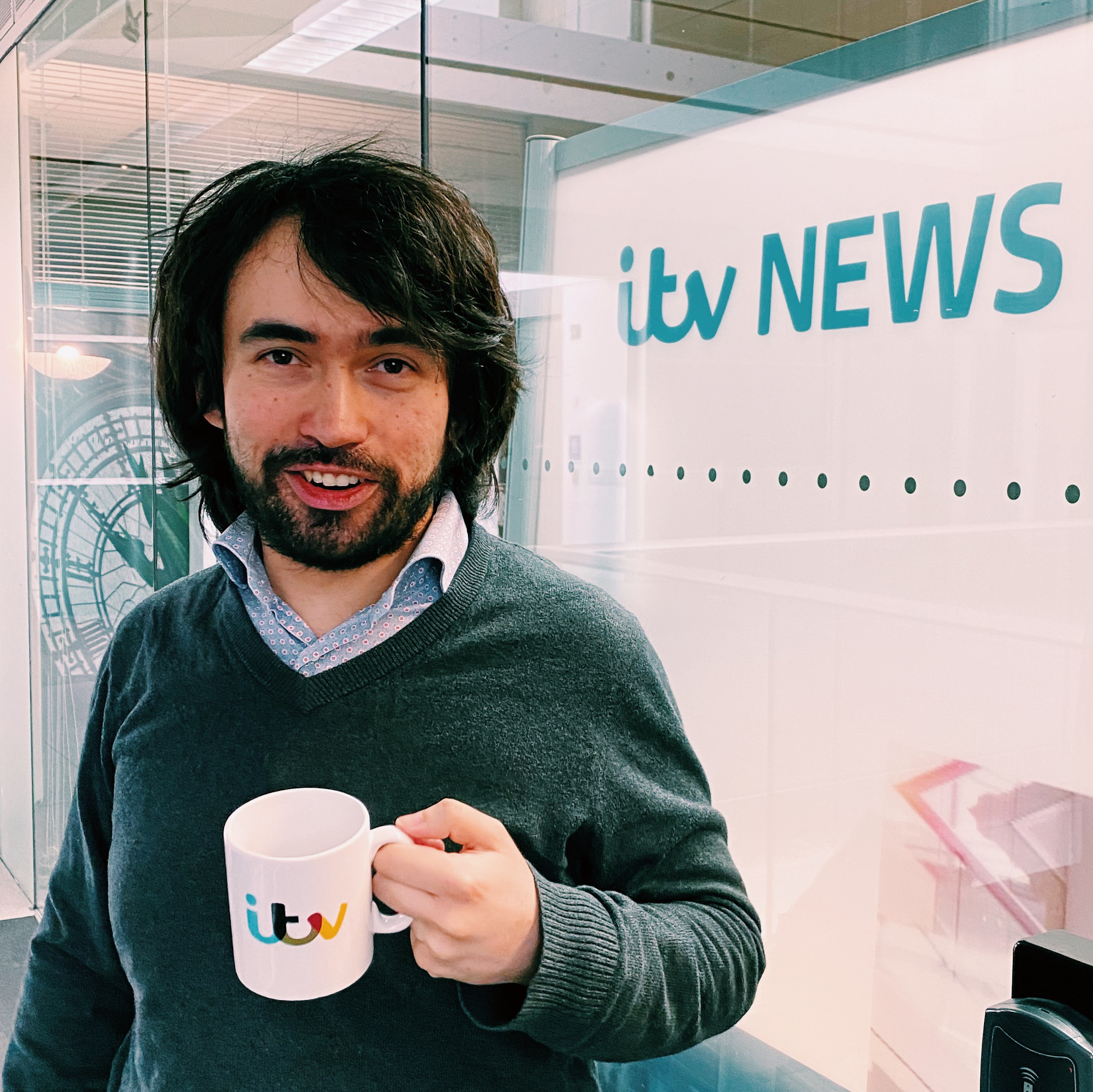 Gianluca in the ITV News studio
