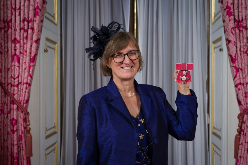 Susie Schofield receives MBE from HRH The Princess Royal